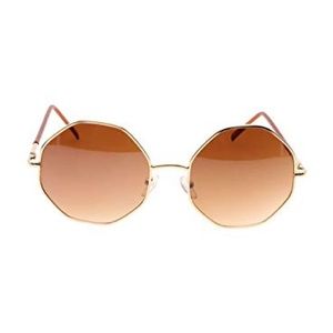 Lucky Brand gold hexagon sunglasses